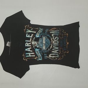 Harley Davidson women's black T Shirt XS